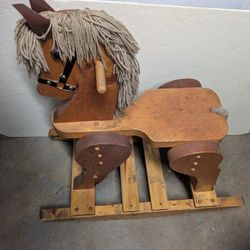 Vintage Child's Wood Rocking Horse