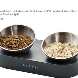 PETKIT Fresh Nano 15 Degree Adjustable Stainless Steel Elevated Dog & Cat Bowl, 4-oz
