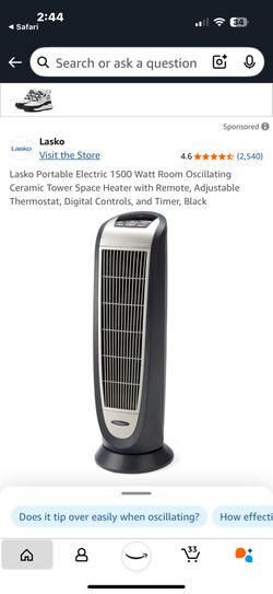 NEW LASCO TOWER HEATER W REMOTE 