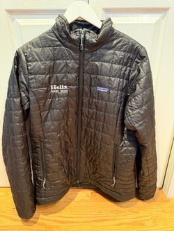 Women’s Patagonia black nano puff jacket size large.