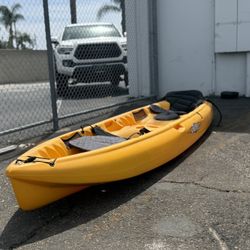 Yellow Hobie Kayak W/ 2 Paddles 