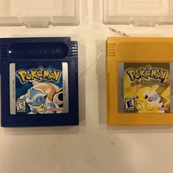 Pokémon Blue And Yellow Gameboy $50 EACH AUTHENTIC SAVES