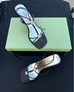 Jacqueline Ferrar Black Strappy Heeled Sandals