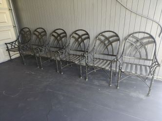 6 outdoor patio Gothic  garden chairs