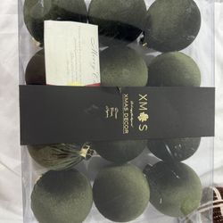 Velvet Christmas Ornaments, 4inch 