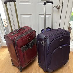 Luggage both for $20 total. Very clean insides and clean outsides. Both roll very well.