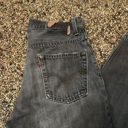 Vintage Levis 559 Relaxed Straight Jeans Mens 30x30 Faded Black Gray Denim Made In Mexico 