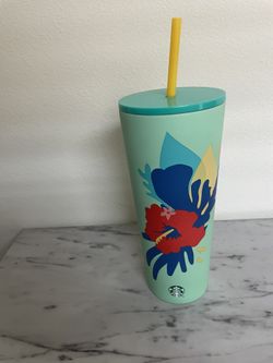 Starbucks Blue Floral