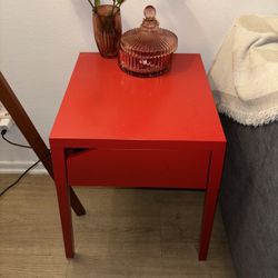 Red Side Table