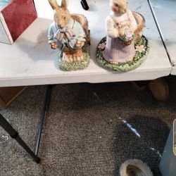 Avon Bunny candle holders 