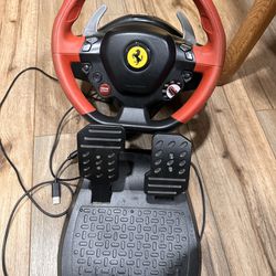 Racing Wheel And Pedals For Xbox. Thrustmaster Ferrari 458 Spider