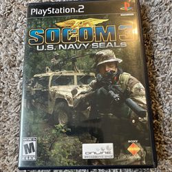 SOCOM 3: U.S. Navy SEALs (Sony PlayStation 2, 2005) Complete with manual