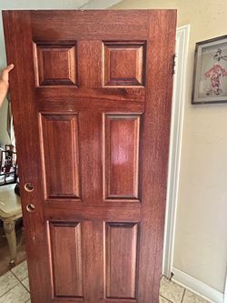 6-Panel Solid Wood mahogany Interior Door