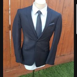 Men Blue Sport Coat 40r