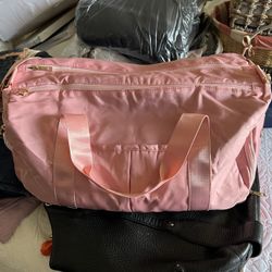 Pink Gym Bag With Lining Like New 