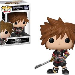 NEW Funko POP! Sora 406 Disney Kingdom Hearts III (small dent area along front edge)