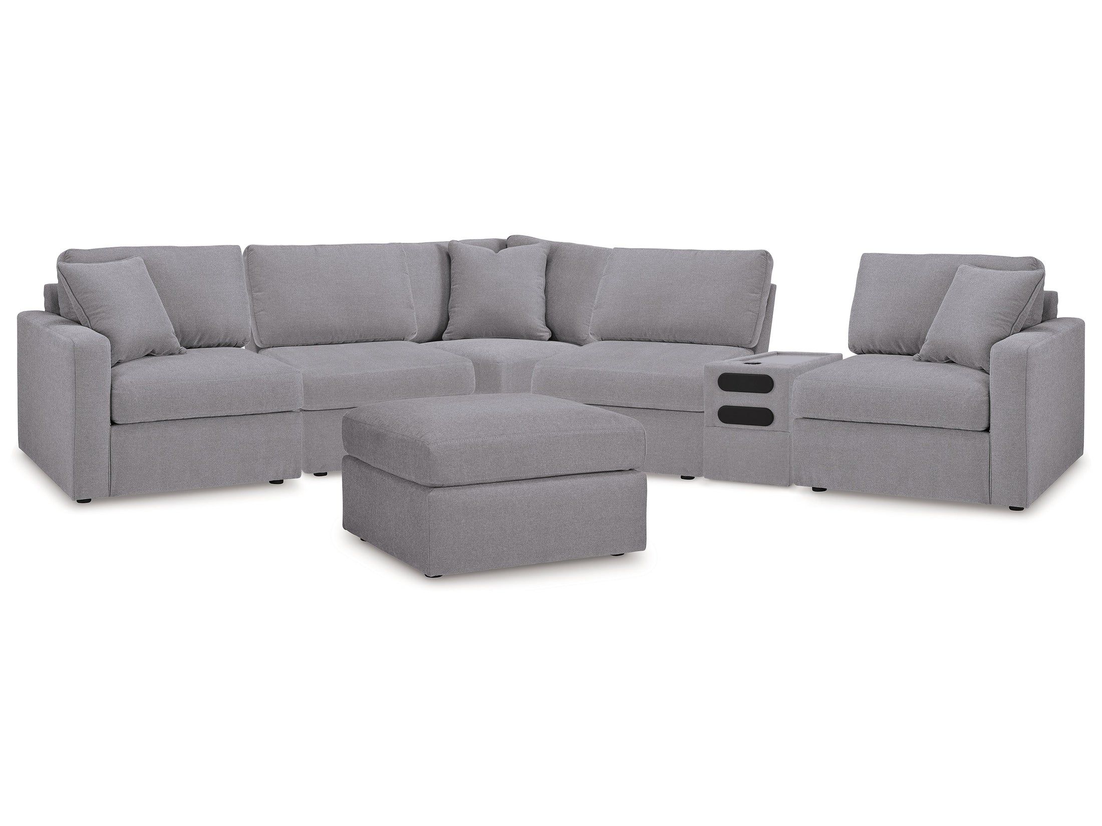 Modmax Granite 6-Piece Sectional and Oversized Accent Ottoman (Online Special Price)