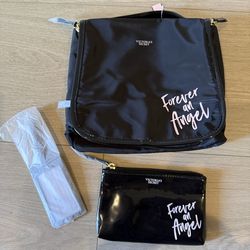 Victoria’s Secret Cosmetic Bag, Ponch, Name Tag - New