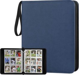3 Ring 9 Pocket Zipper Card Binder 720 Double Sided Standard PU Trading Card Album