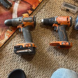 2 Rigid Drills With One Battery