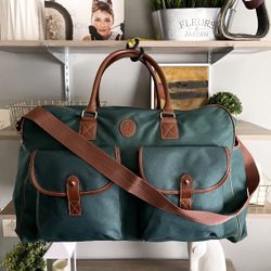 Vintage Ralph Lauren Weekender Bag / Canvas and Leather 