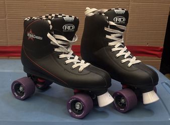 Roller Derby Roller Star 600 Women's Quad Skates Black purple Size 9