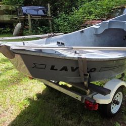 1999 LaVro 10' Fiberglass Driftboat And Trailer 
