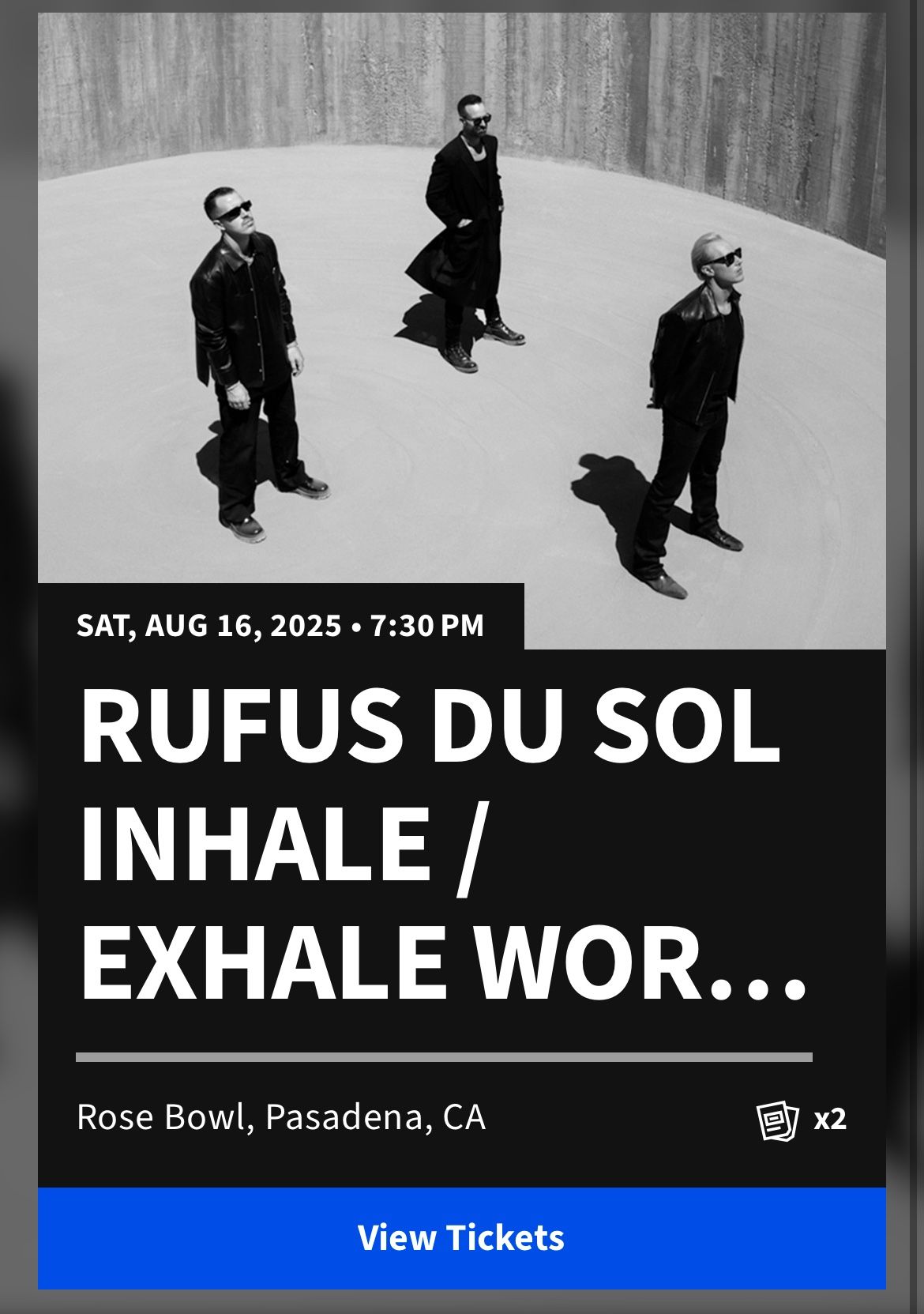 Rufus Du Sol - Rosebowl