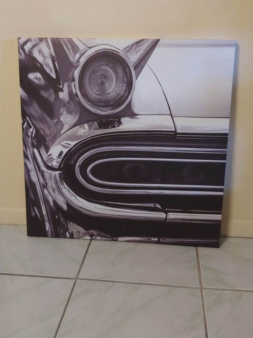 Black and white on canvas