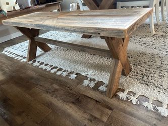 Reclaimed wood bench