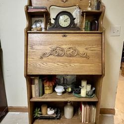 Antique Oak Secretary Desk