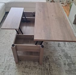 Lift-Top Coffee Table with Storage Drawers