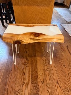 Live edge white river table/ bench