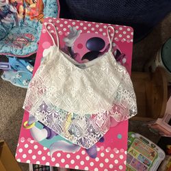 Charlotte Russe White Lace Crop Top