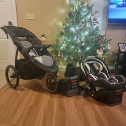 Graco Travel System, Jogging Stroller, Car Seat, Base X2, Extras