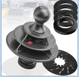 Kingpin to Gooseneck Ball Adapter 3" Raised Reinforced Rib for 2-5/16'' Fifth Wheel Gooseneck Ball Hitch Adapter, Fit for Tractor, Load Capacity 38,00