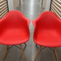 Red Casual Chairs (2)