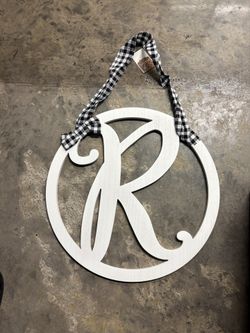 Initial R Front Door Sign