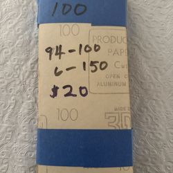 100 Pieces Sandpaper 100&150 Grit
