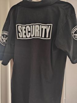 Black Security Uniform Short Sleeve Shirt $5