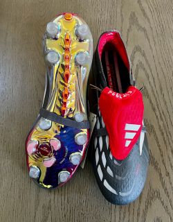 🔥🔥 Adidas Predator Elite Fold-Over Tongue AG Lucid Red Soccer Cleats - size 6