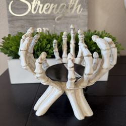 Halloween Skeleton Hands Candle Holder