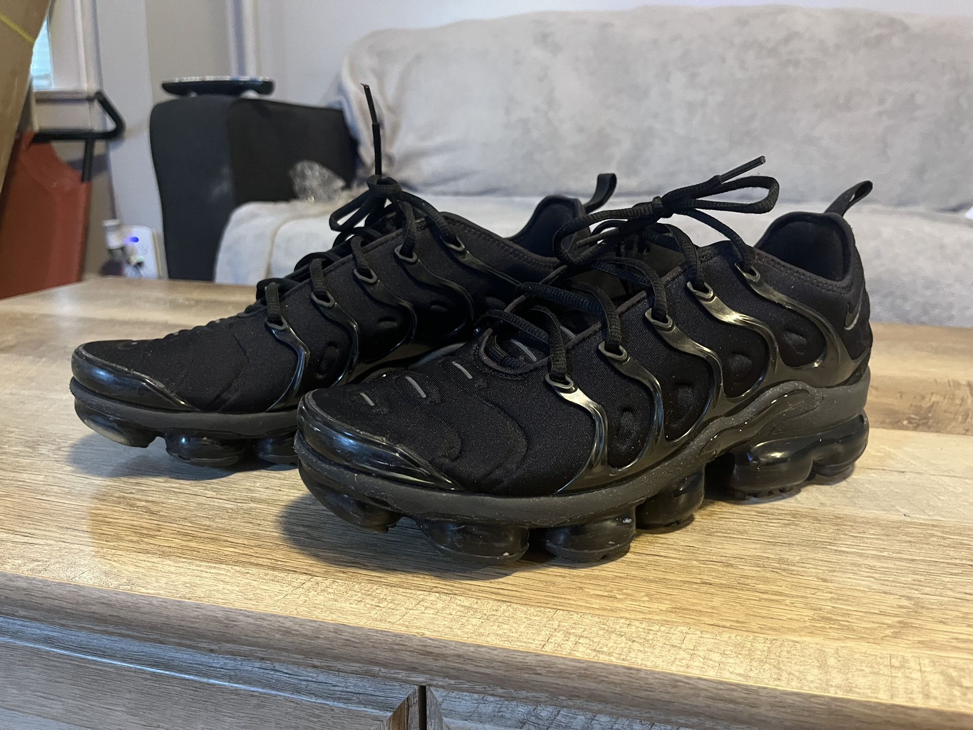 Nike Air Vapormax Plus Triple Black (Size 10.5, Used, No Original Box)