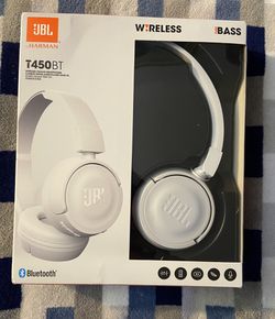 JBL Harman T450BT Wireless Bluetooth Headphones White Overear New in Box