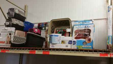 Pet supplies including toys etc