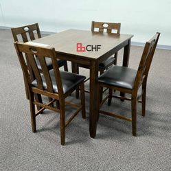 5 Pc Counter Height Dining Table Set 36" x 36" x 36" H