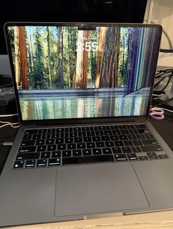 Apple MacBook Air M2 16GB RAM 512GB SSD Space Gray BROKEN SCREEN READ