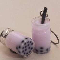 Strawberry Banana Glass Charm Earrings