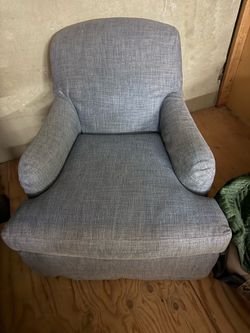 Large upholstered chair.