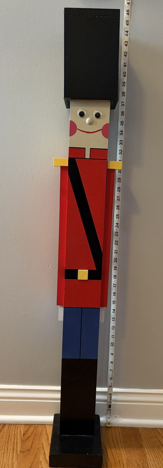 Red Toy Soldier  44” x 5” x 6” 